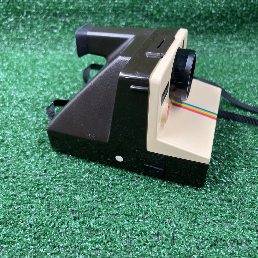 Vintage Polaroid One Step Land Camera Sears Special Instant Film Rainbow W/Strap